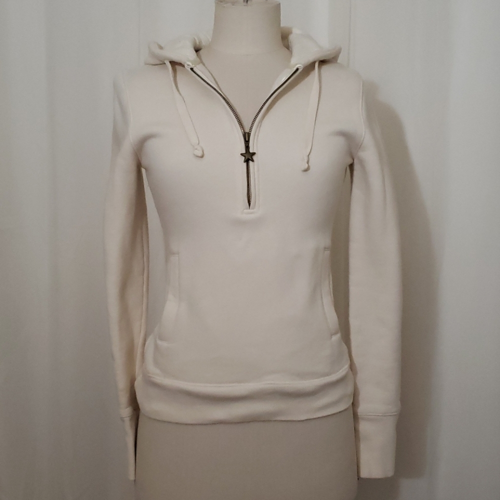 Arizona Hoodie Sweatshirt, Cream White, Small